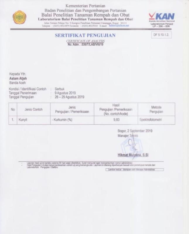 Induk Kunyit Bubuk